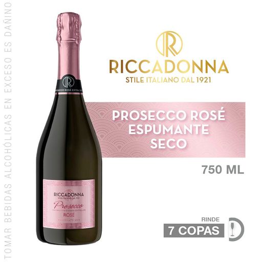 Espumante RICCADONNA Prosecco Rosé Millesimato Botella 750ml