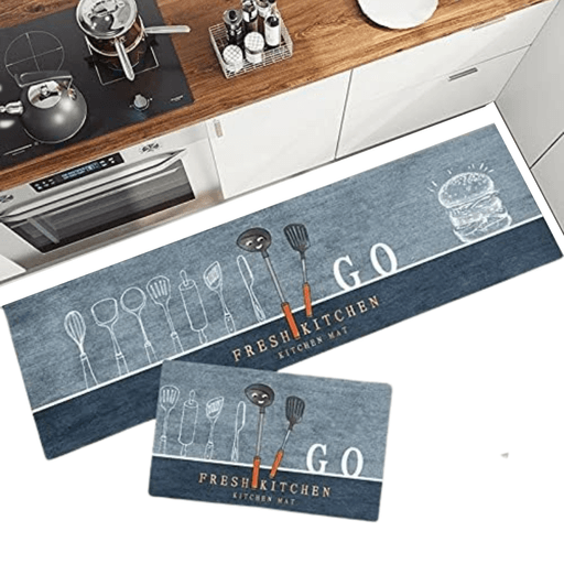 Set de 2 Alfombras decorativas Tapete Antideslizante para Cocina