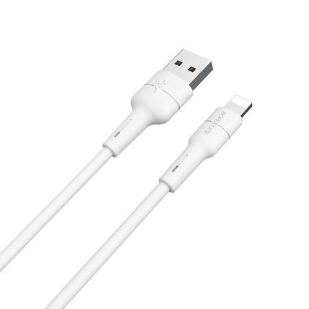 Cable De Datos Y Carga Rápida De Silicona Usb A Lightning Para Iphone Bx30 Blanco