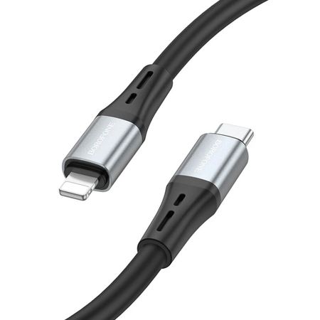 Cable De Datos Y Carga Rápida Pd De Tipo C Lightning Para Iphone 20w Bx88 Negro