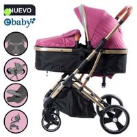 Coche Cuna Ebaby Moisés de Lujo Saturno Rosado