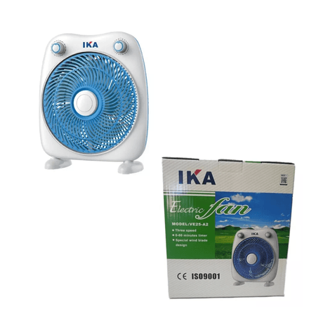 Ventilador Cuadrado Marca Ika 40 Watts