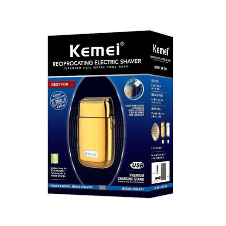 Afeitadora Shaver Kemei Recargable Dorado KM-TX1