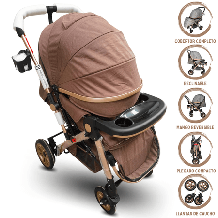 Coche Cuna Kingdom de Lujo Sundara Elite Café