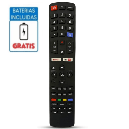 Control Remoto Daewo para Tv Smart Nuevo + Pilas Control Remoto Daewo para Tv Smart + Pilas