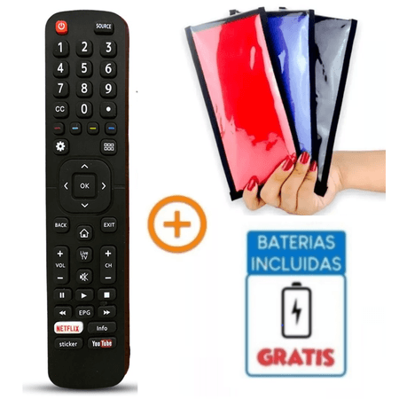 Control Remoto Hisense para Smart Tv  + Funda Control Remoto Hisense para Smart Tv + Funda