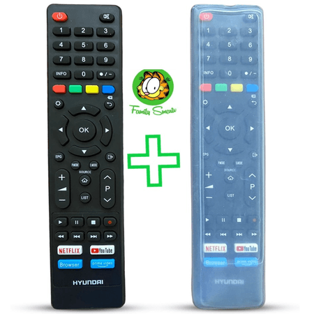 Control Remoto para Tv hyundai Smart Tv + Funda Silicona Suave