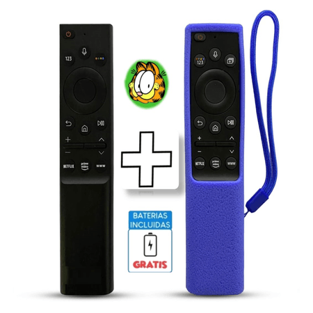 Control Compatible con Samsung Smart Tv con Voz Modelo BN59-01363 Funda Azul
