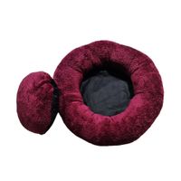 Cama Para Perros y Gatos Donut Lite Guinda Talla M MD