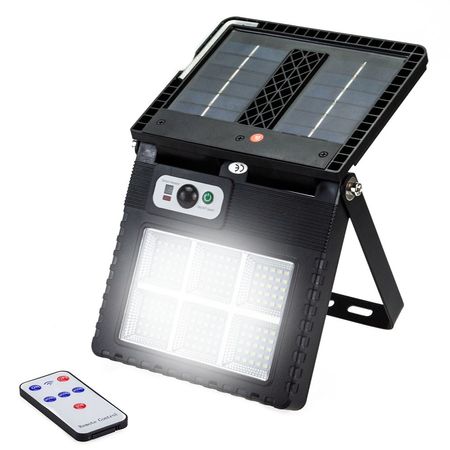 Reflector Luz LED 120W Solar de Autocarga Sensor de Movimiento