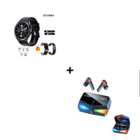 Combo Smartwatch GT3 Pro Max con 3 Correas + Audifonos Profesionales Inalámbricos M28