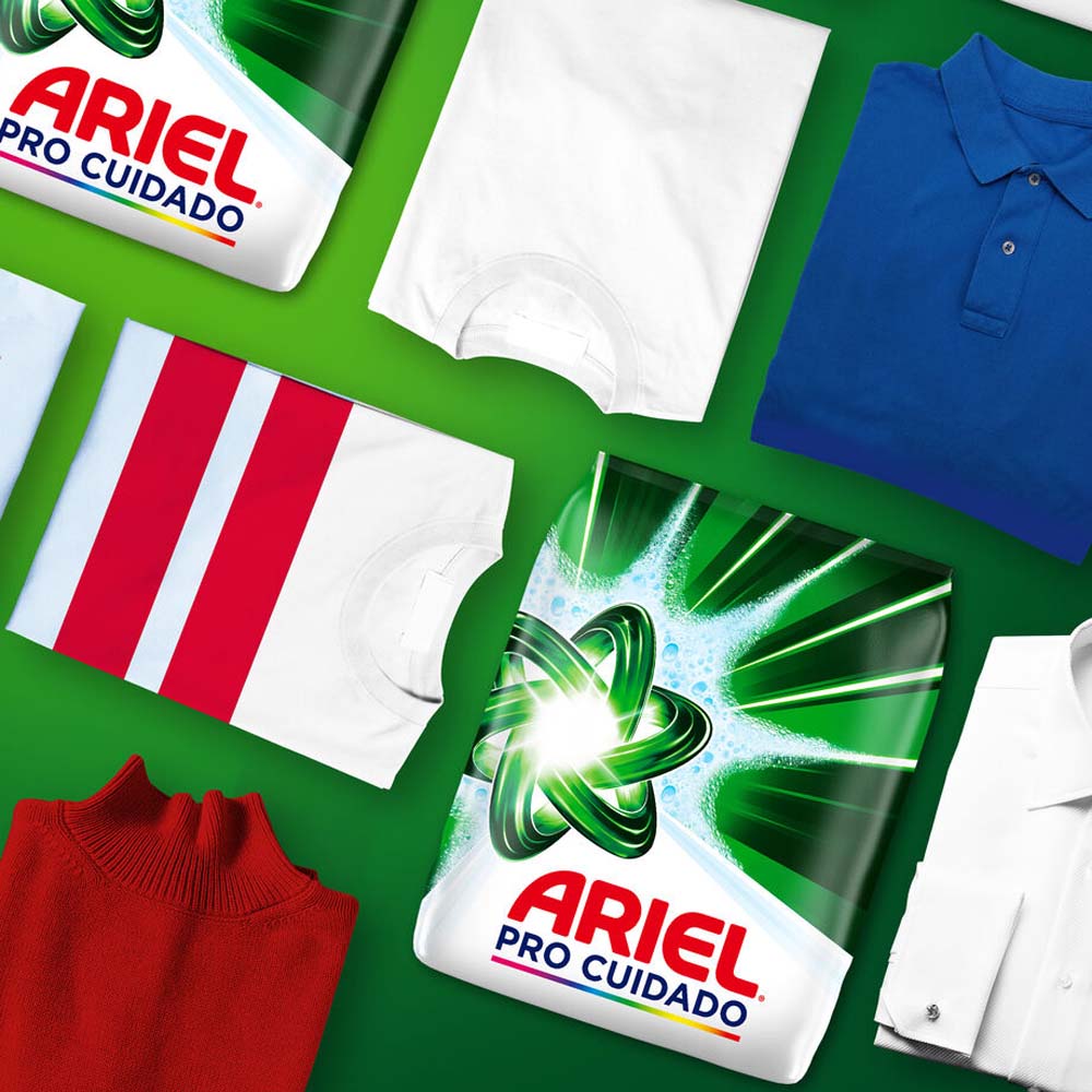 Detergente en Polvo ARIEL Pro Cuidado para Lavar La Ropa Blanca y de ...