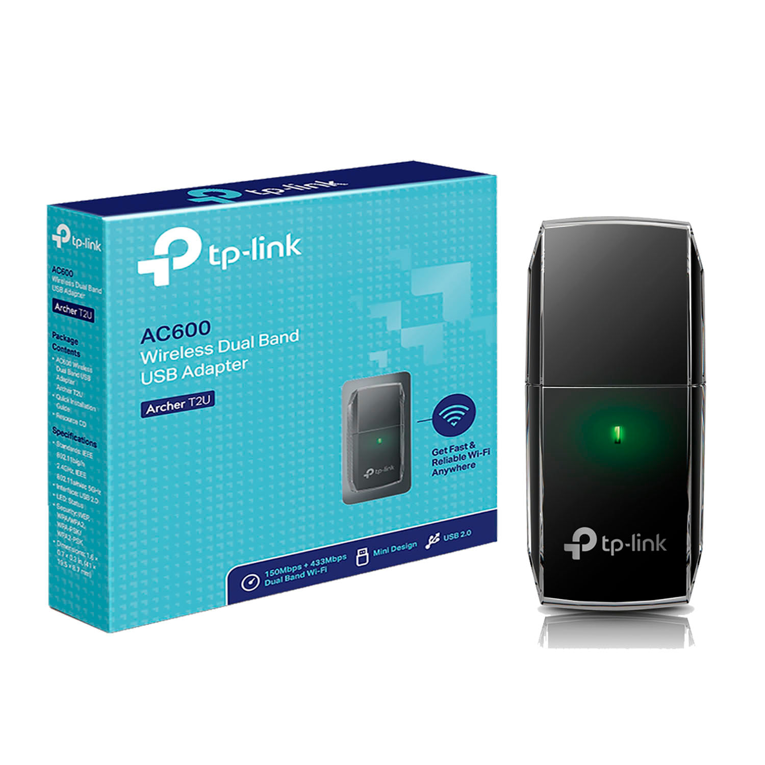 Adaptador Usb Inalámbrico Archer T2U TP-Link AC600 Wi-Fi