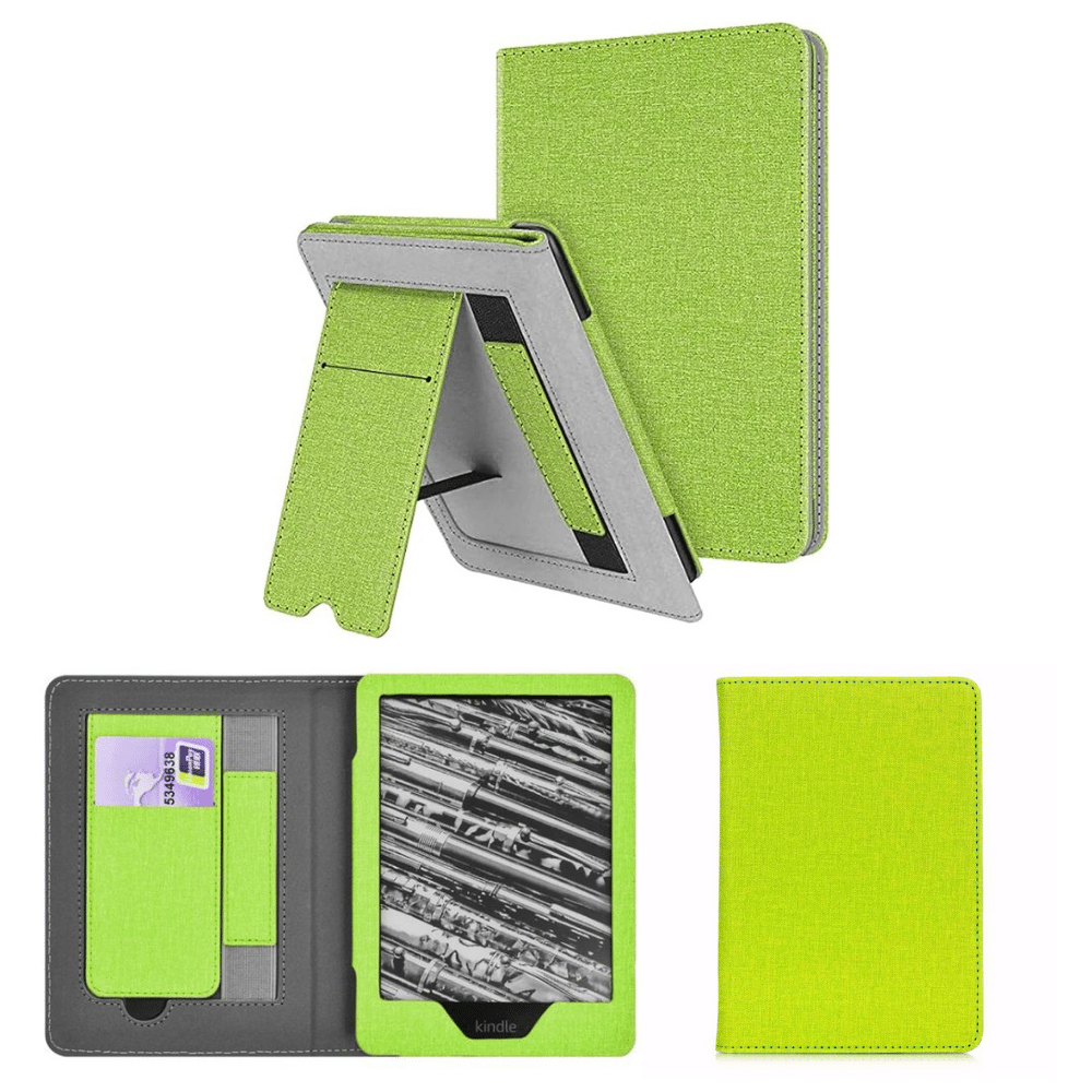 Estuche Kindle Paperwhite 2021 6.8” con Soporte y Correa de Mano Verde