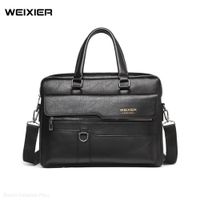 Maletin Ejecutivo para Hombre de Cuero con Porta Laptop Weixier Negro