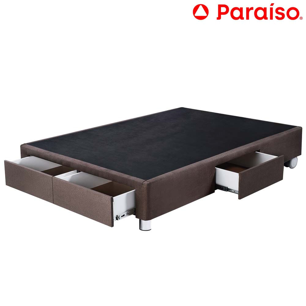 Cama Box Tarima PARAISO C/Cajones 2 Plazas Chocolate