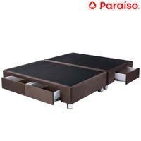 Cama Box Tarima PARAISO C/Cajones Queen Chocolate