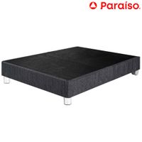 Cama Box Tarima PARAISO Premium 1.5 Plazas Charcoal