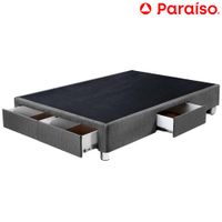 Cama Box Tarima PARAISO C/Cajones 2 Plazas Gris