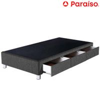 Cama Box Tarima PARAISO C/Cajones 1.5 Plazas Gris