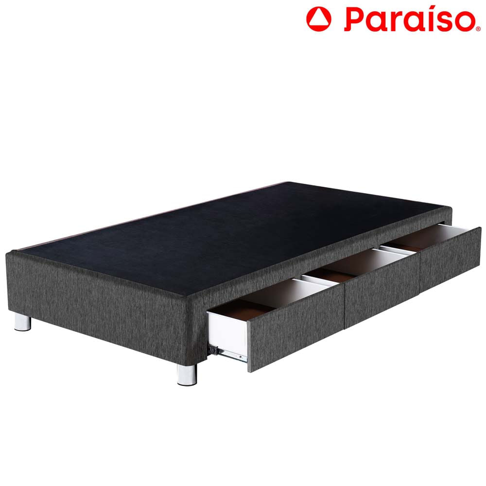 Cama Box Tarima PARAISO C/Cajones 1.5 Plazas Gris