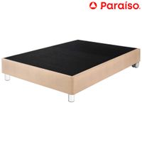 Cama Box Tarima PARAISO Premium 1.5 Plazas Champagne