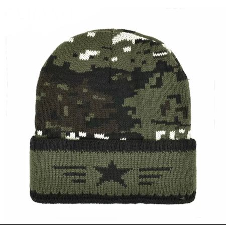 Beanie gorro chullo camuflado militar estrella