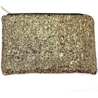 Bolso de Mano Sobre Glitter - Dorado