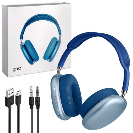 Audífonos Bluetooth 5.0 Inalámbrico Vincha con Cancelación de Ruido P9 - AZUL Audífonos Bluetooth 5.0 Inalámbrico Vincha con Cancelación de Ruido P9