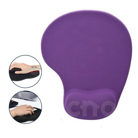 Pad Mouse Ergonómico con Almohadilla de Gel Descansa Muñecas Morado