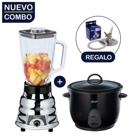 Combo Oster Licuadora Clasica 250-22 con Cuchilla de Repuesto BLSTAA4961 y Olla Arrocera CKSTRC1700B