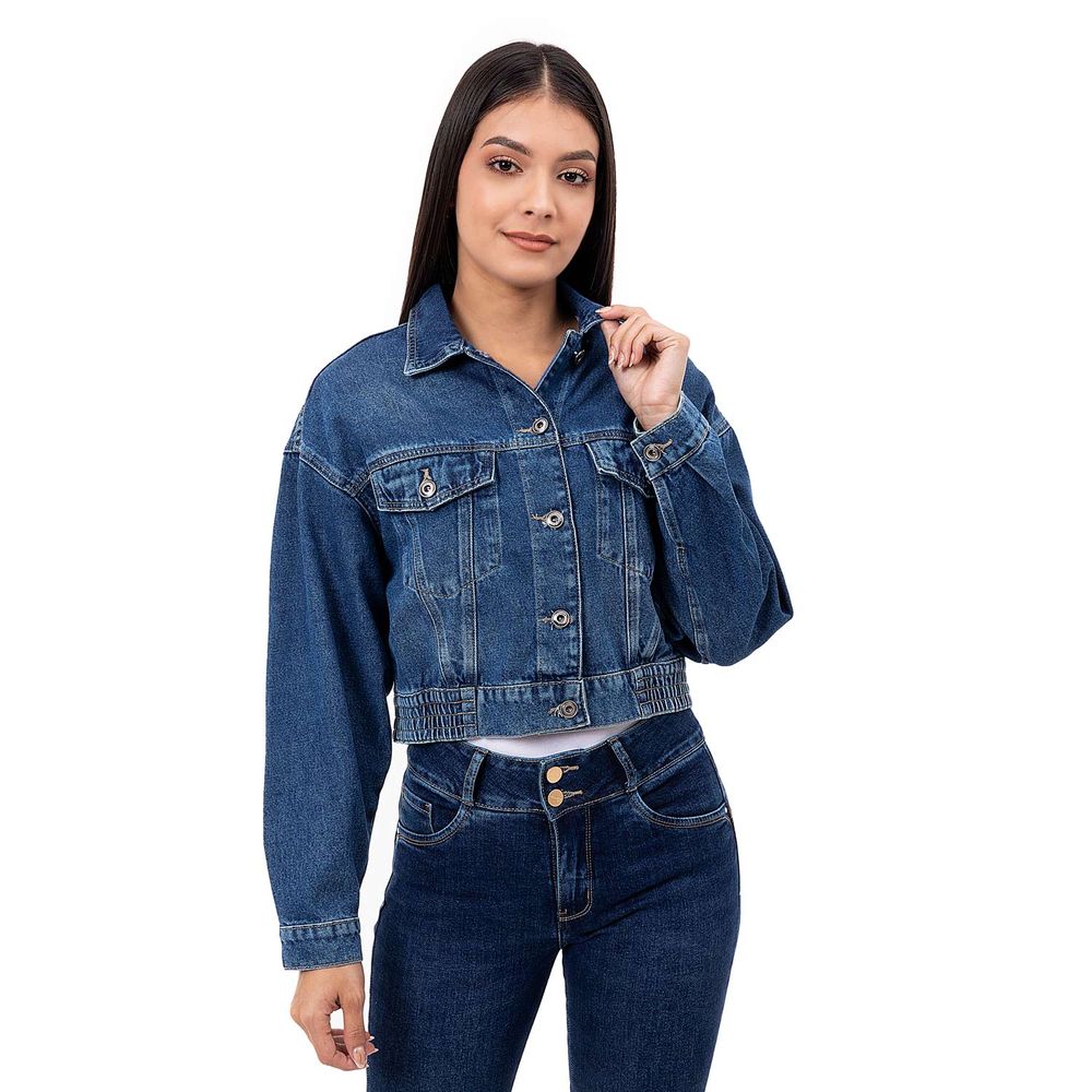 Casaca denim online mujer