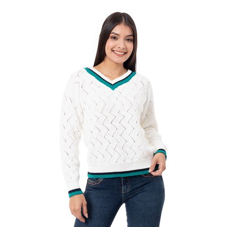 Chompas Moda Hilos Mujer Hilar Ivory L