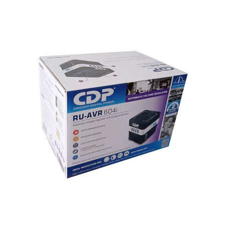Estabilizador CDP RU-AVR6041 600Va/300W 4 Salidas 4 Port USB Blanco/Negro