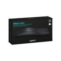 Teclado Logitech Ergo K860 Wireless/Bluetooth Sp Negro