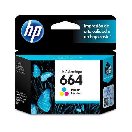 Cartucho de Tinta HP 664 Tricolor Advantage Original - F6V28AL