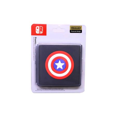 Estuche Porta Juegos Capitán America Black Nintendo Switch