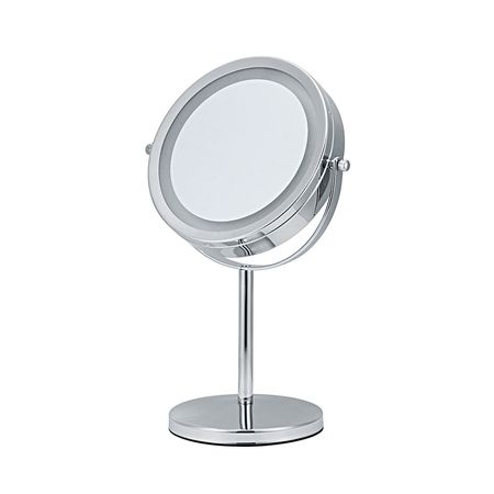 Espejo de tocador LED ovalado cromado