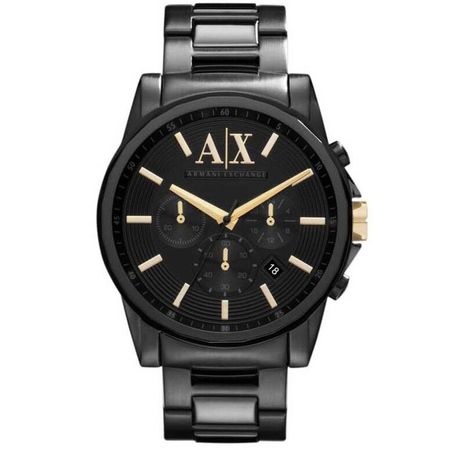 Reloj Armani Exchange Outerbanks AX2094 Fecha Cronometro Acero Inoxidable Negro