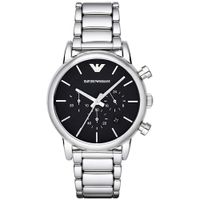 Reloj Emporio Armani Luigi AR1853 Fecha Acero Inoxidable Plateado Negro