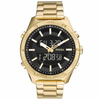 Reloj Fossil Brox BQ2580 Digital-Analógico Acero Inoxidable Dorado Negro