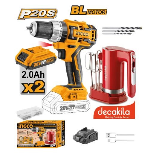 Kit taladro inalámbrico con batería de 20 V MAX velocidad variables - 22  piezas