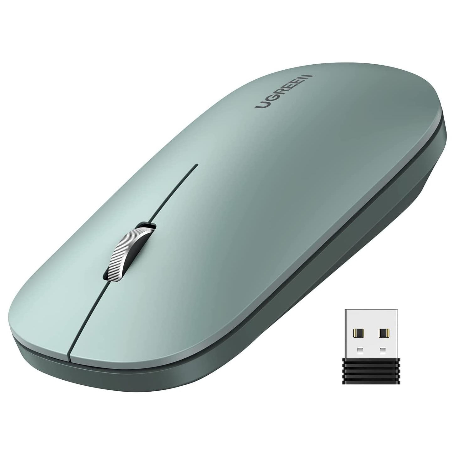 Mouse Ugreen Inalámbrico Silencioso 2.4GHz 4000 dpi Verde - 90374