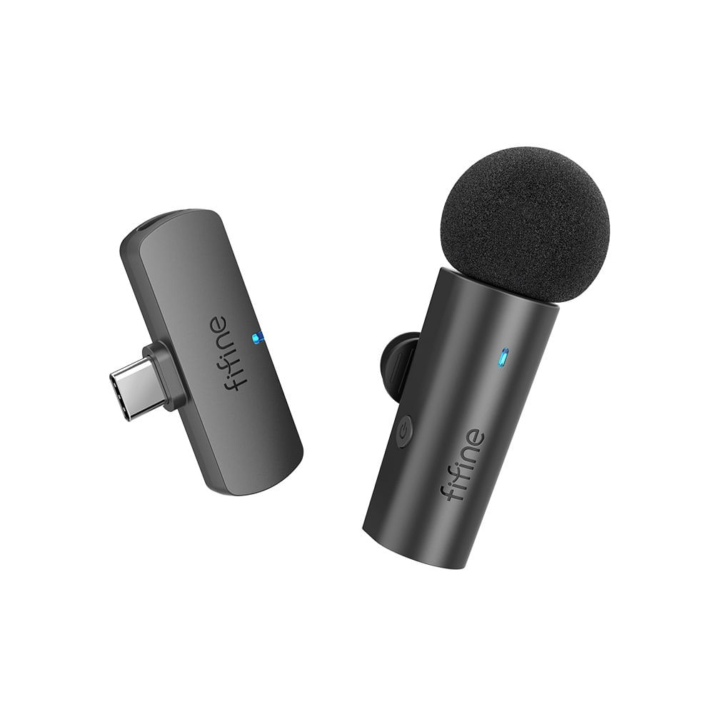 Micrófono Lavalier Fifine M6 Wireless Type C Omnidireccional
