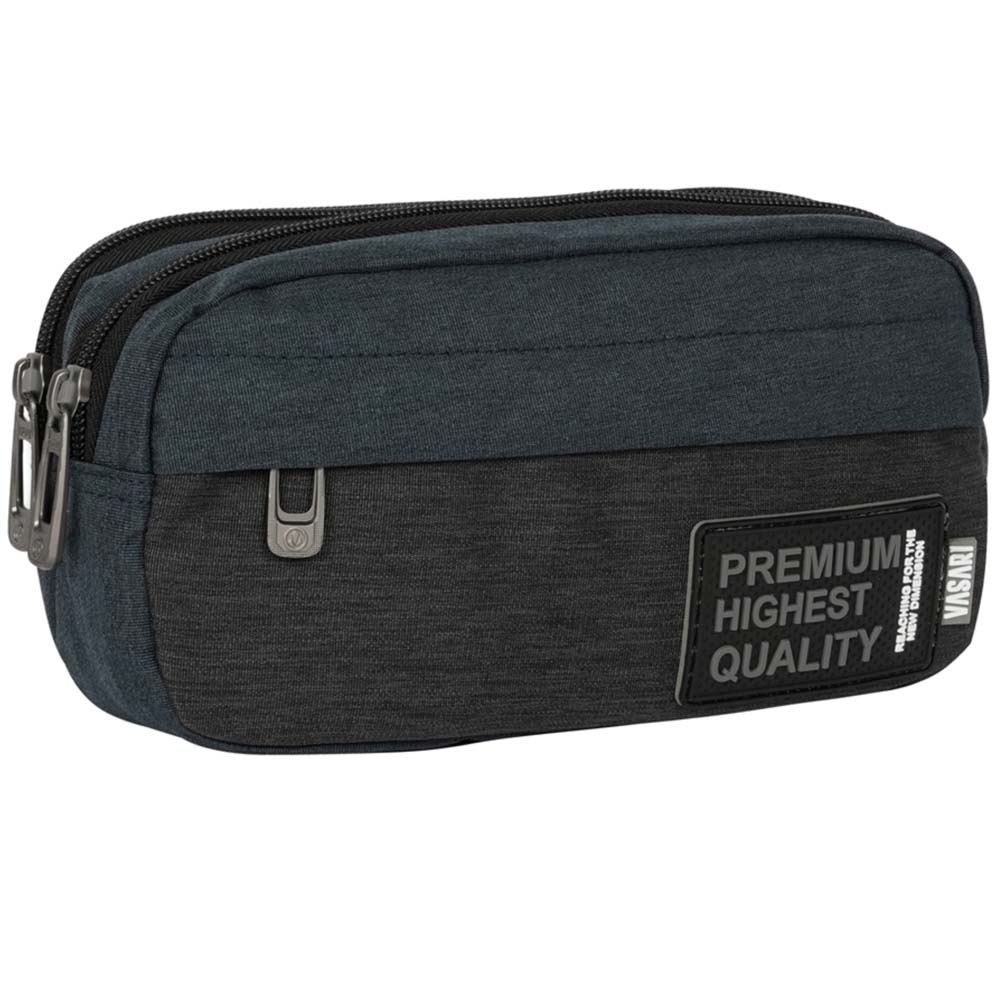 Cartuchera VASARI Azul/Plomo