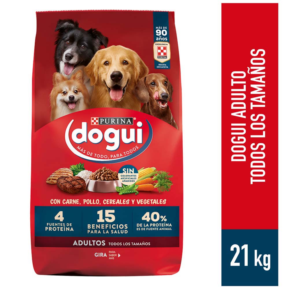 Alimento para Perro DOGUI Adulto Todos los tamaños Multisabor Bolsa 21Kg