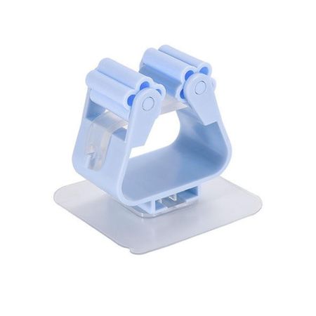 Organizador Colgador de Escobas 4 Pzs Generico Celeste