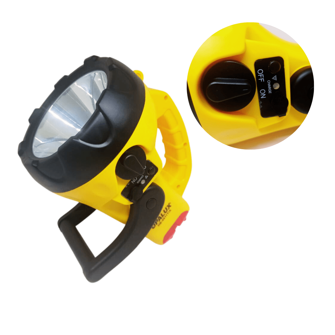 Linterna Recargable Potente 10w 200 Mts Opalux Hb-4011t Amarillo