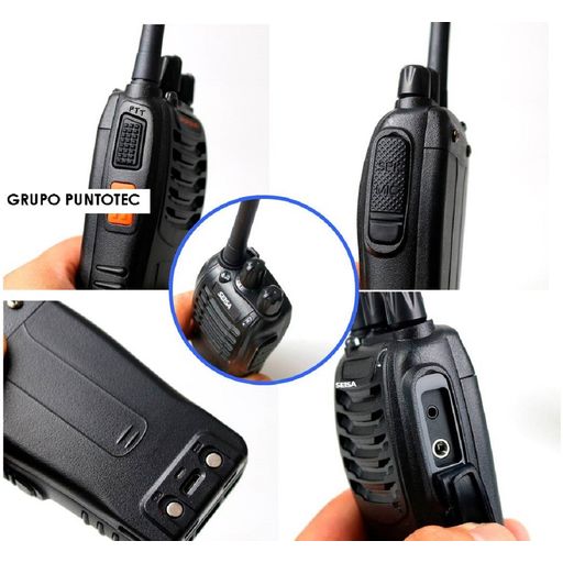 Walkie Talkie Radio Transmisor Receptor 16 canales Pack 2 Unidades