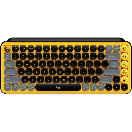 Teclado Logitech POP Keys Mecánico Wireless Bluetooth Español Blast Yellow - 920-010713